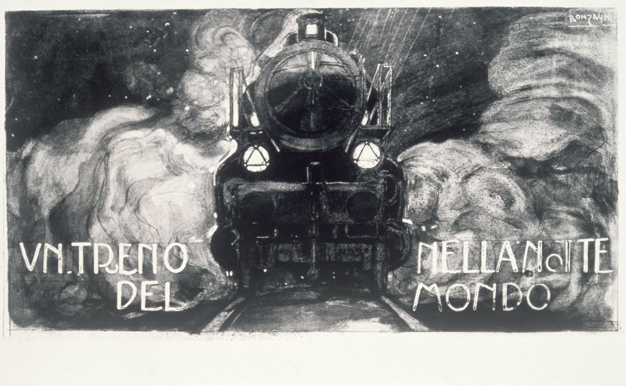 Un treno nella notte del mondo da Aroldo Bonzagni