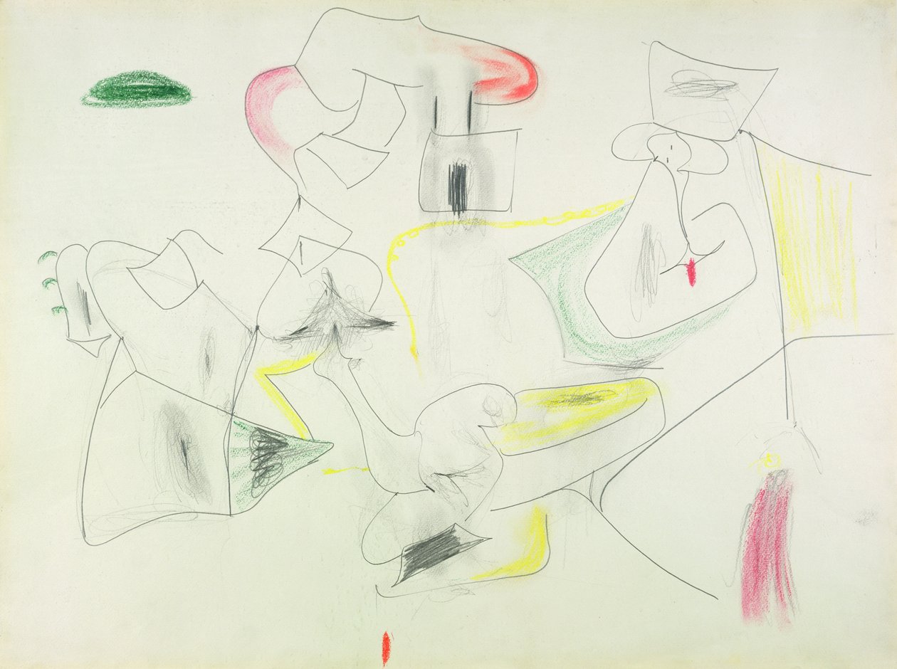 Senza titolo (pastello e matita su carta) da Arshile Gorky
