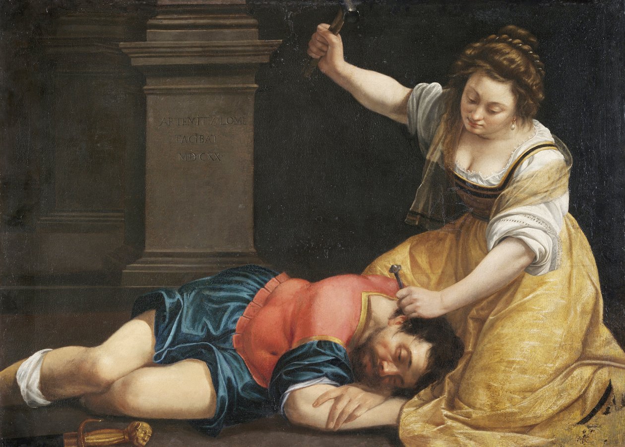 Jael e Sisera da Artemisia Gentileschi