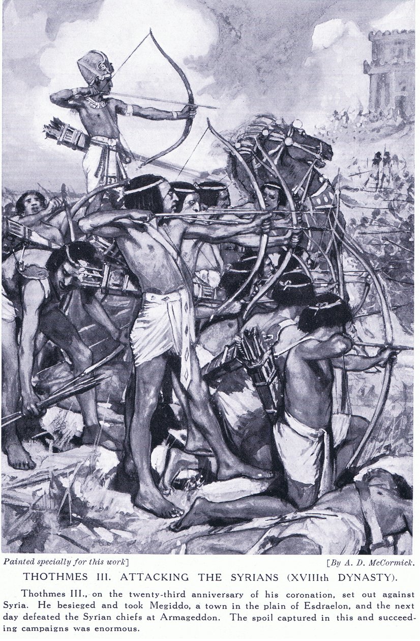 Thomthes III che attacca i siriani (XVIII dinastia), c.1920 da Arthur David McCormick