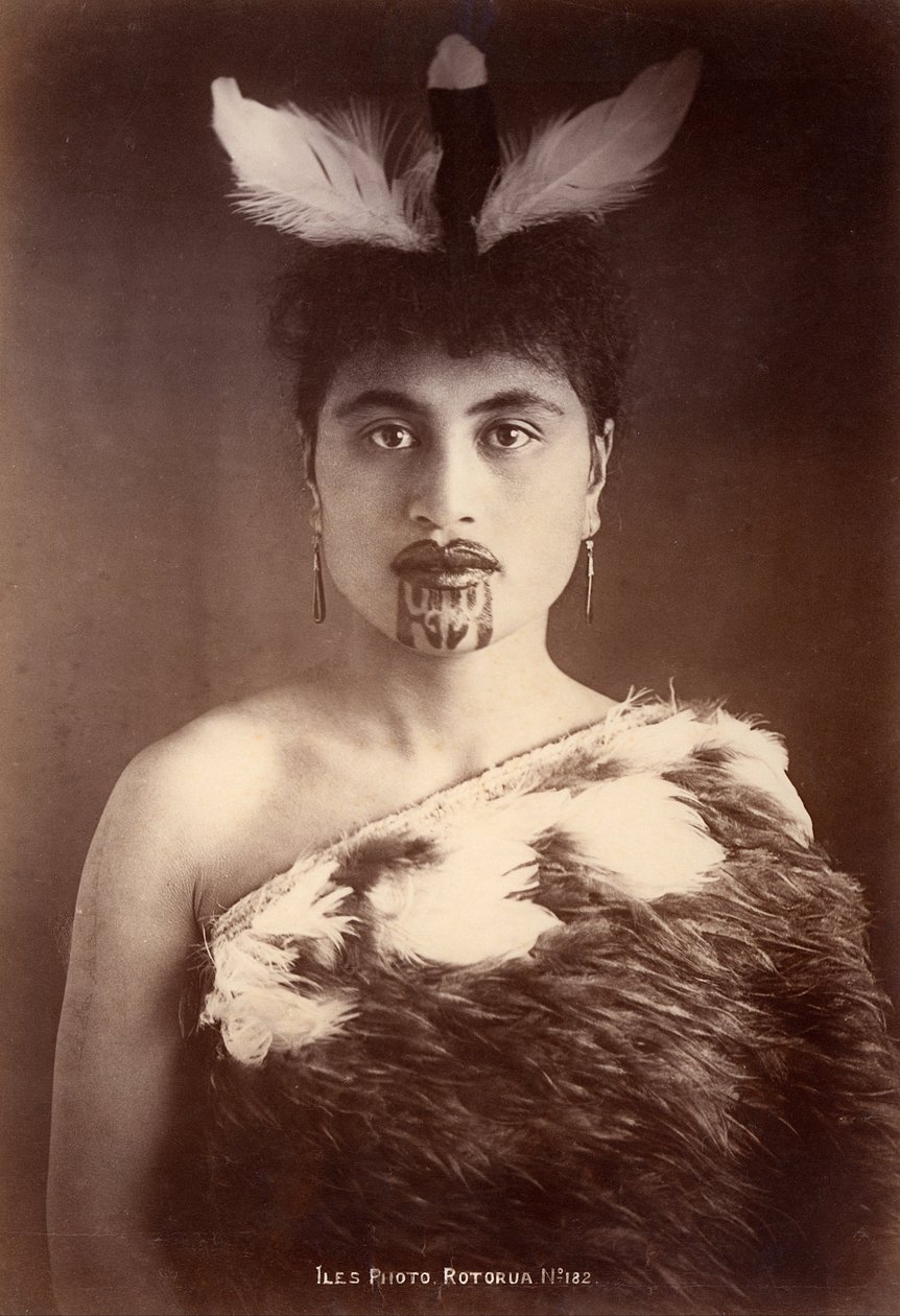 Donna Maori, Rotorua, Nuova Zelanda da Arthur James Iles