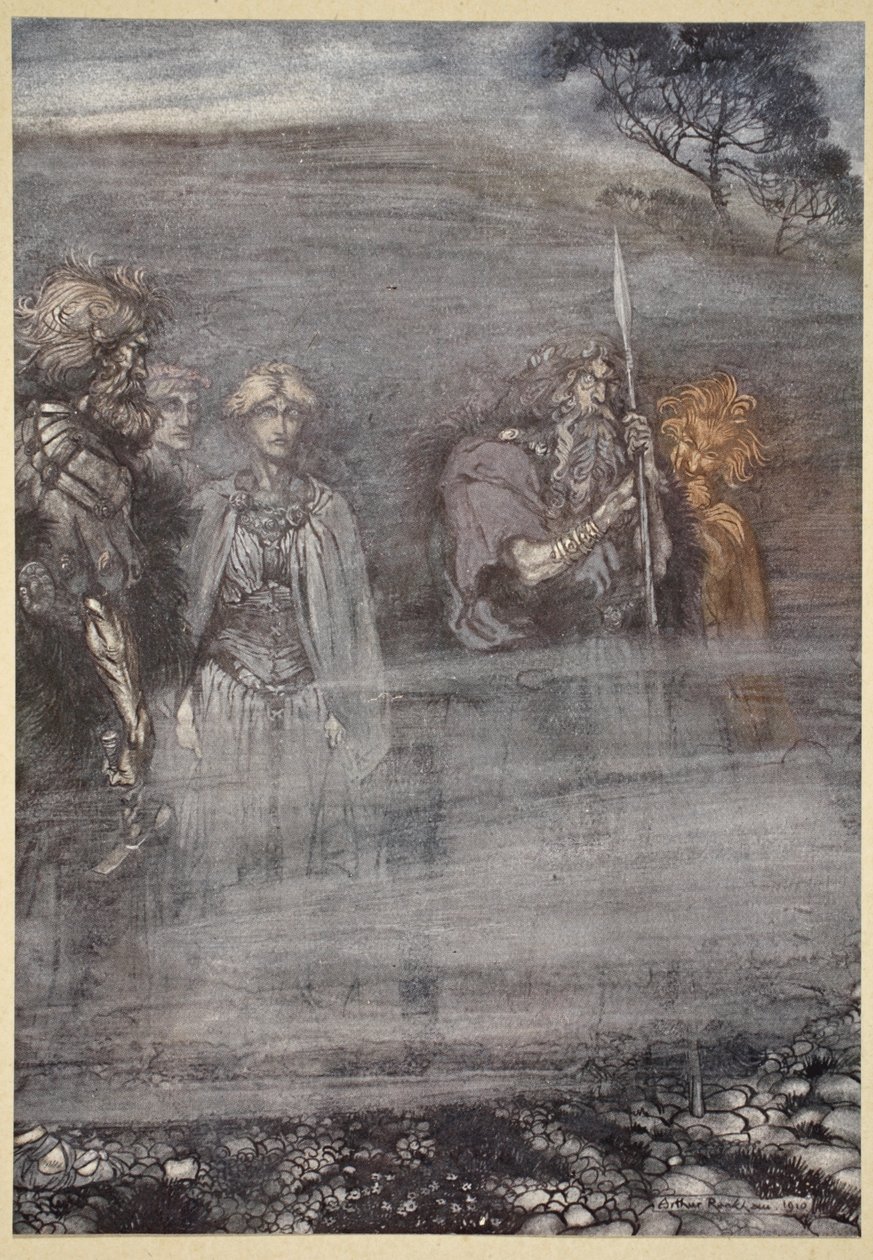 Gli dei diventano pallidi e invecchiano alla perdita di Freia, illustrazione da 