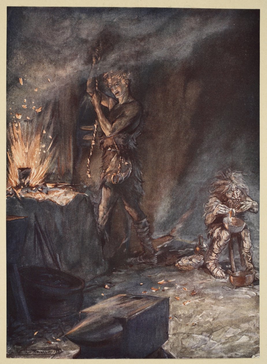 La forgiatura di Nothung, illustrazione da 
