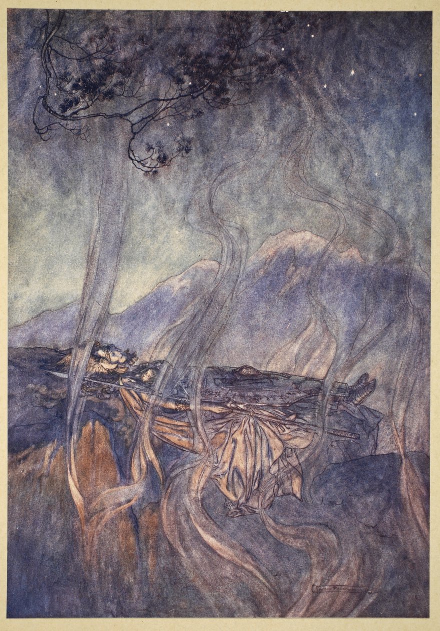 Il sonno di Brunnhilde, illustrazione da 