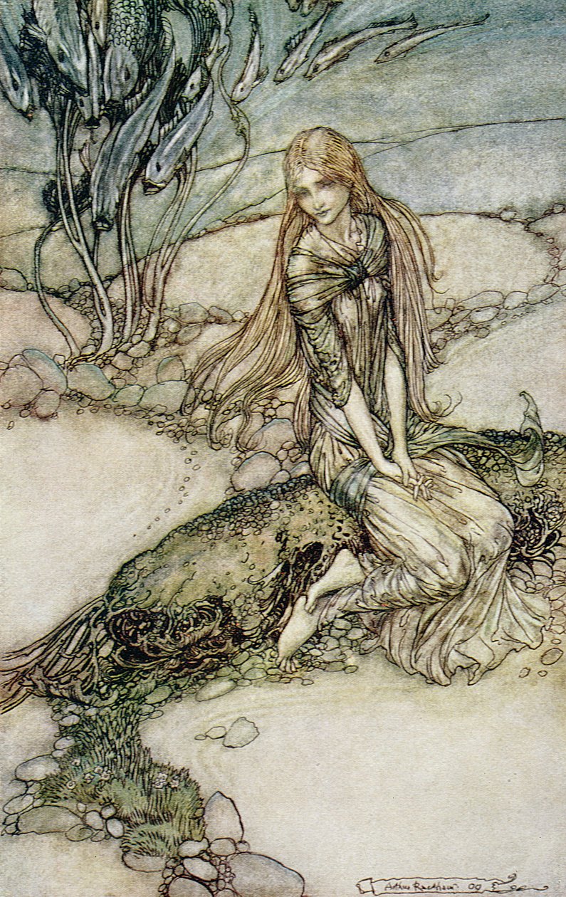 Ondina, illustrazione dal libro di Barone Friedrich de la Motte Fouqué (1777-1843) 1909 da Arthur Rackham