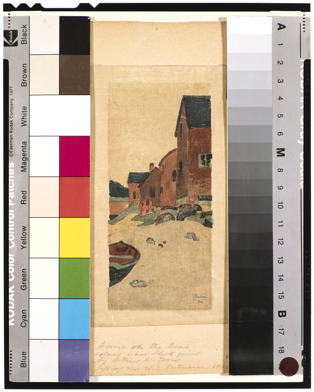 Una giornata grigia (case su una spiaggia), c.1895 da Arthur Wesley Dow