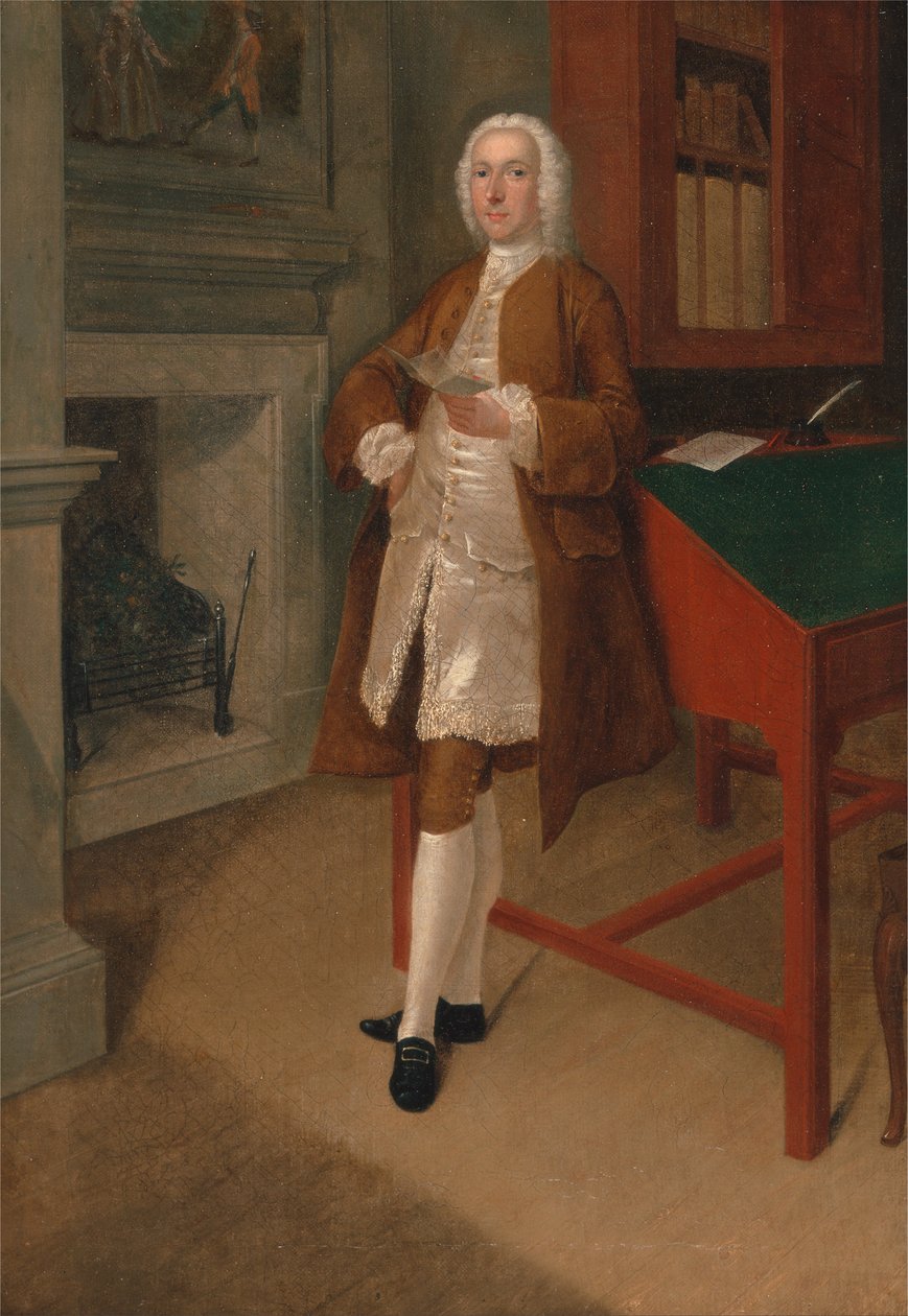 Un Uomo Sconosciuto in una Biblioteca da Arthur Devis