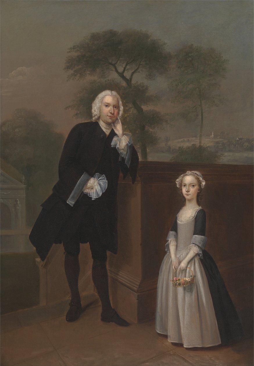 Un Uomo Sconosciuto con Sua Figlia da Arthur Devis