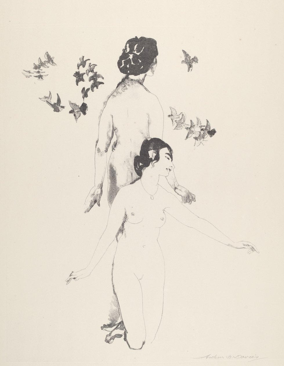 Colombe in cerchio da Arthur B. Davies