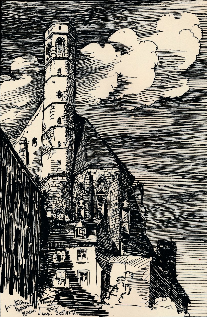 La chiesa italiana di Maria, Vienna, c1900 da Arthur Beresford Pite