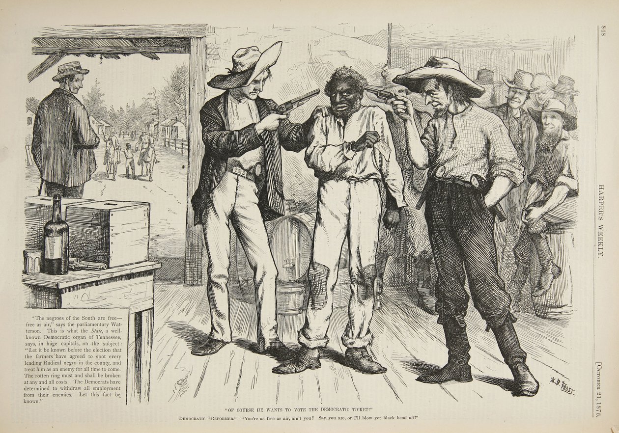 Ovviamente vuole votare per il biglietto democratico, 1876 da Arthur Burdett Frost