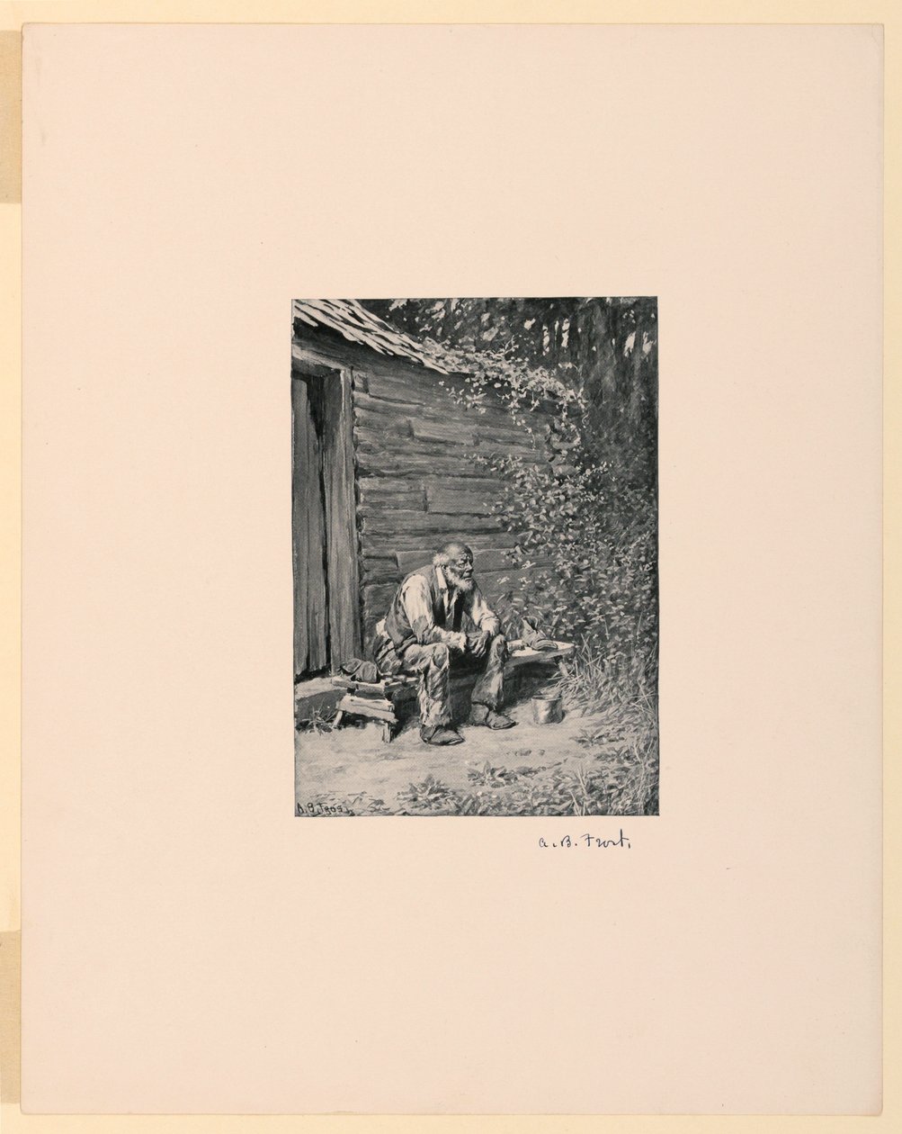 Zio Remus alla porta della sua capanna da Arthur Burdett Frost