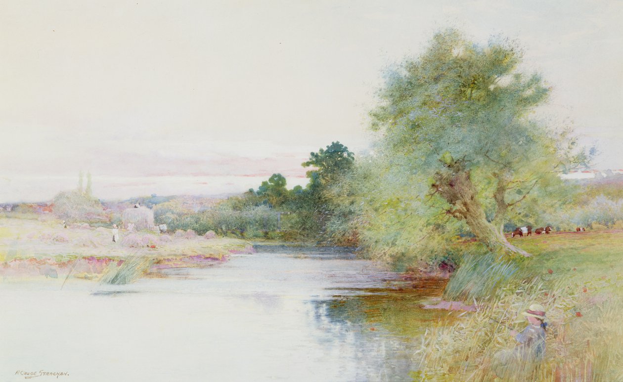 Fienagione vicino a Marlow da Arthur Claude Strachan