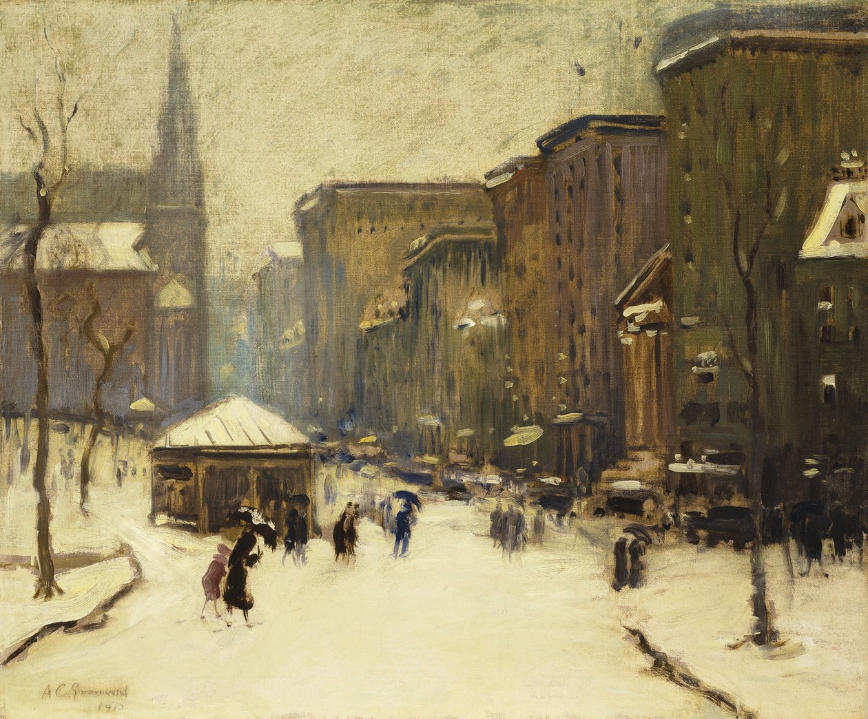 Chiesa di Park Street nella neve da Arthur Clifton Goodwin
