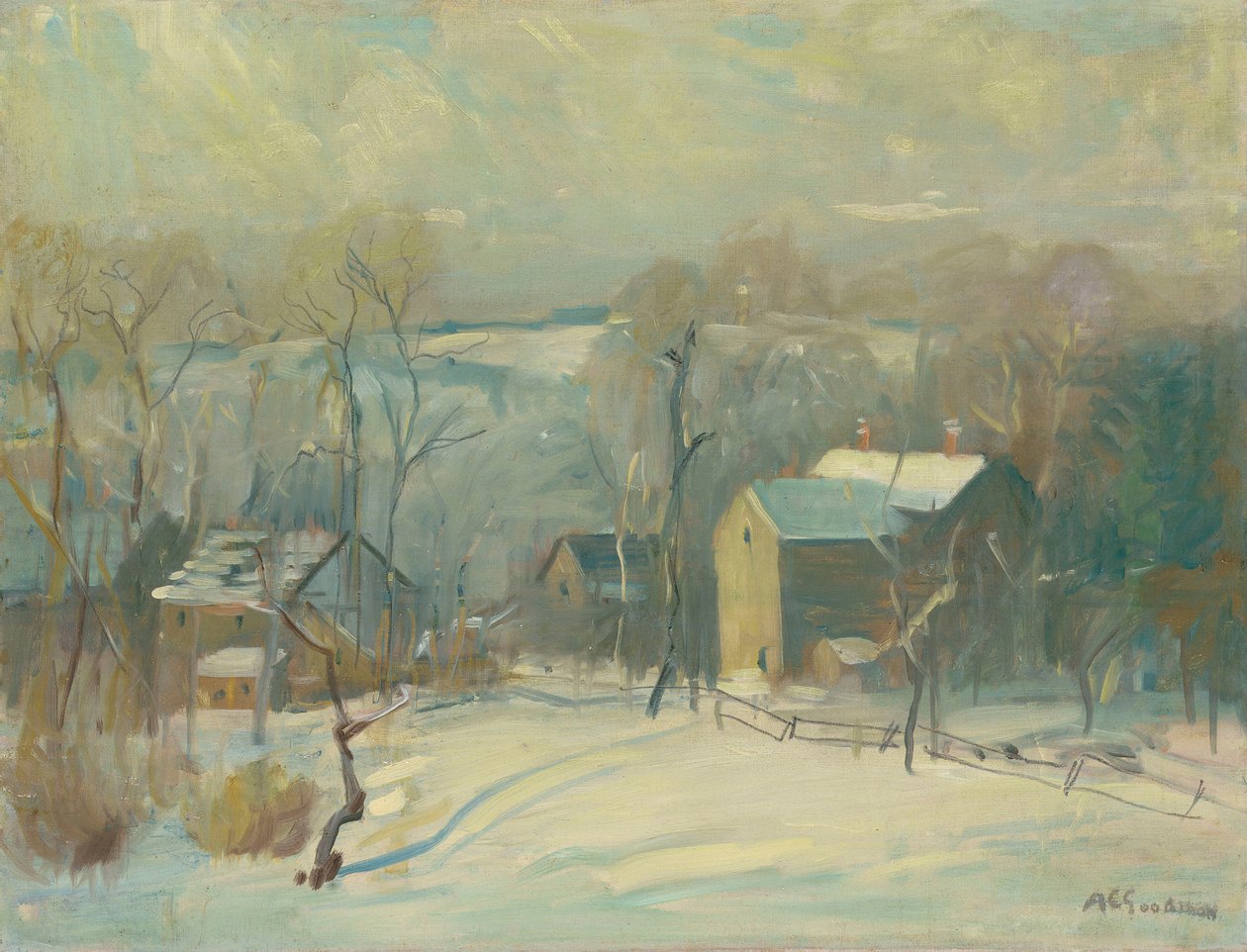 Villaggio nella Neve da Arthur Clifton Goodwin
