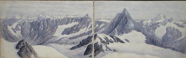 Vista dal Breithorn da Arthur Cust