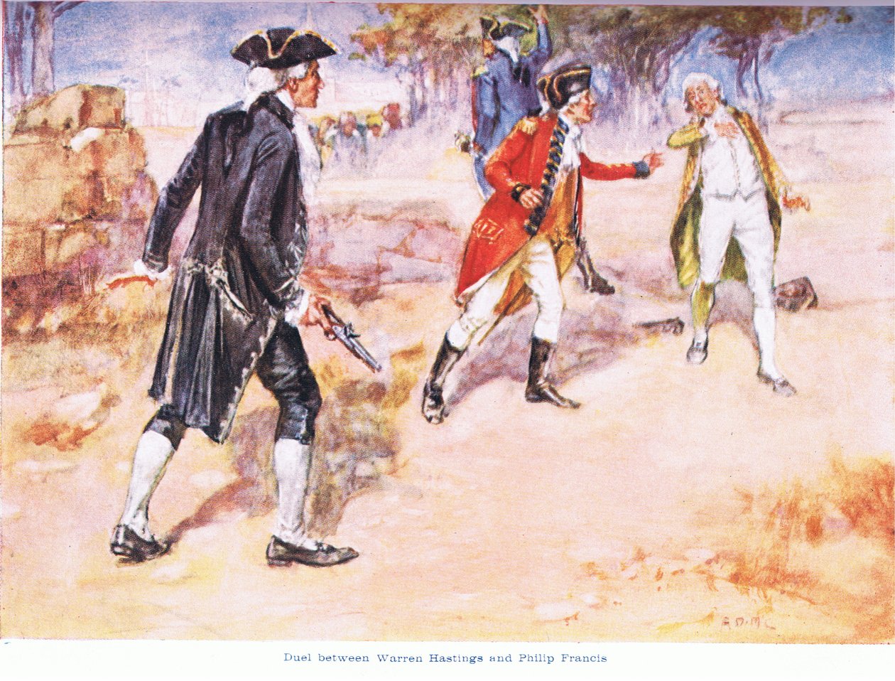 Duello tra Warren Hastings e Philip Francis 1780AD da Arthur David McCormick