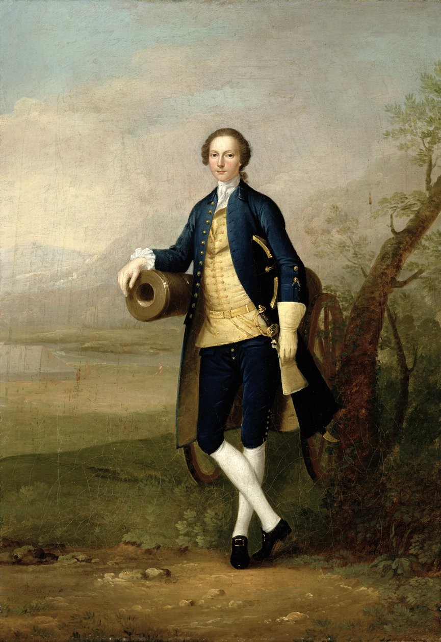Gentiluomo con un cannone da Arthur Devis