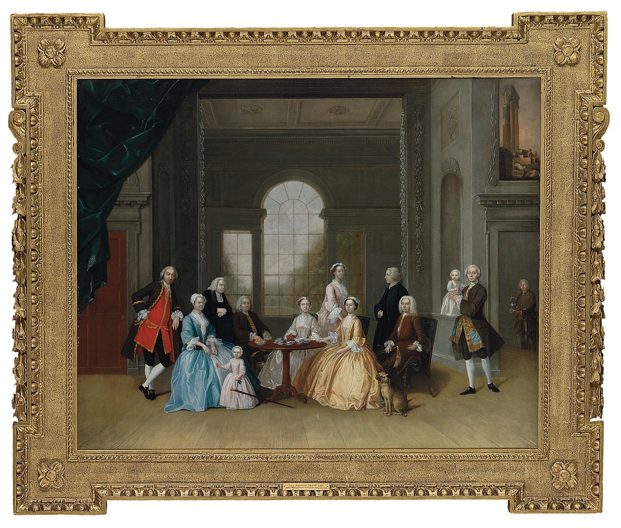 Ritratto di gruppo di John Offley Crewe e la sua famiglia da Arthur Devis