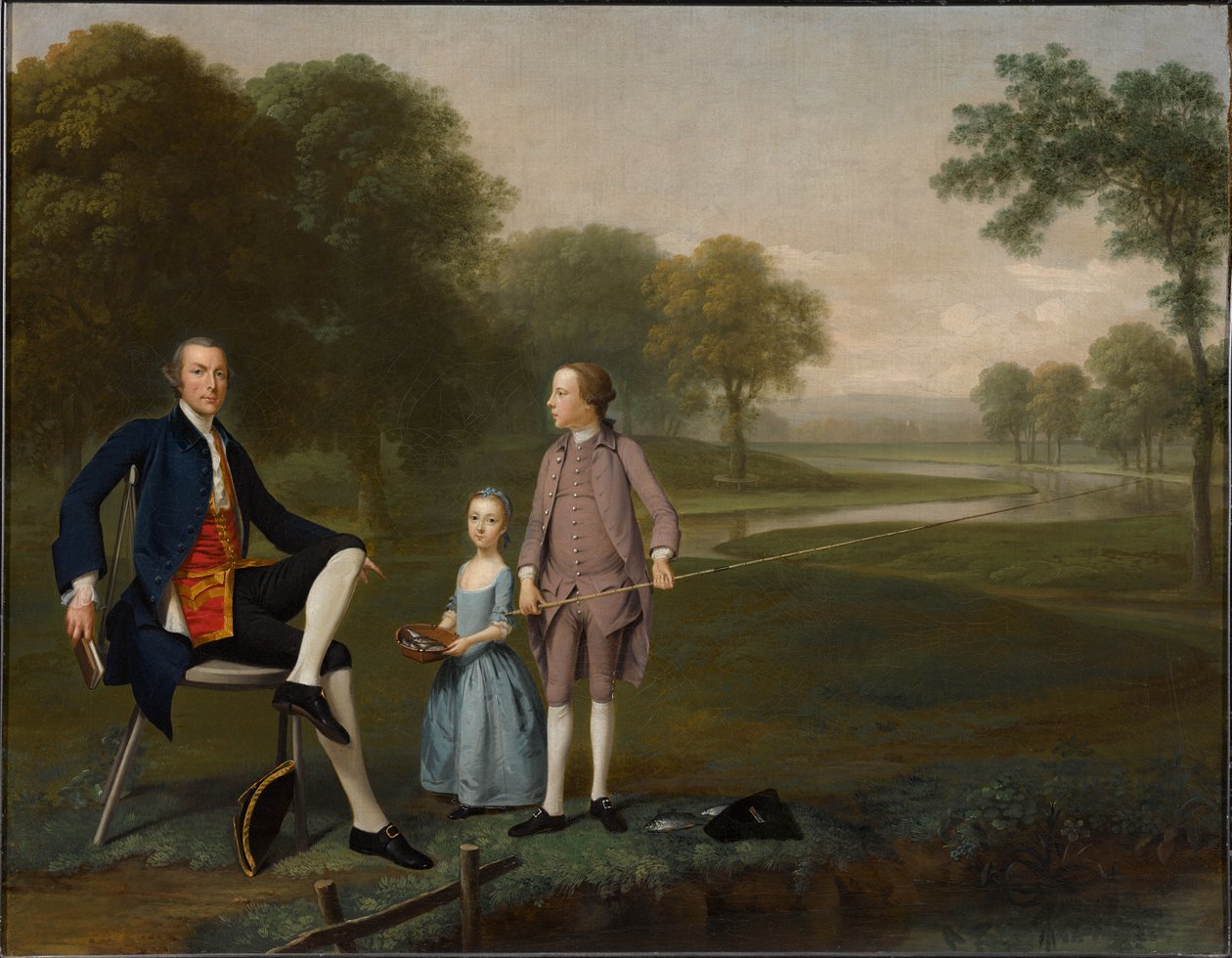 Richard Moreton, Esq. di Tackley con suo nipote e sua nipote John e Susanna Weyland da Arthur Devis