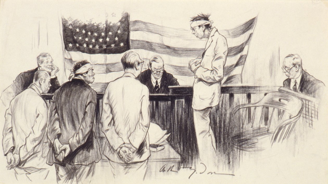 La scena del tribunale da Arthur Dove