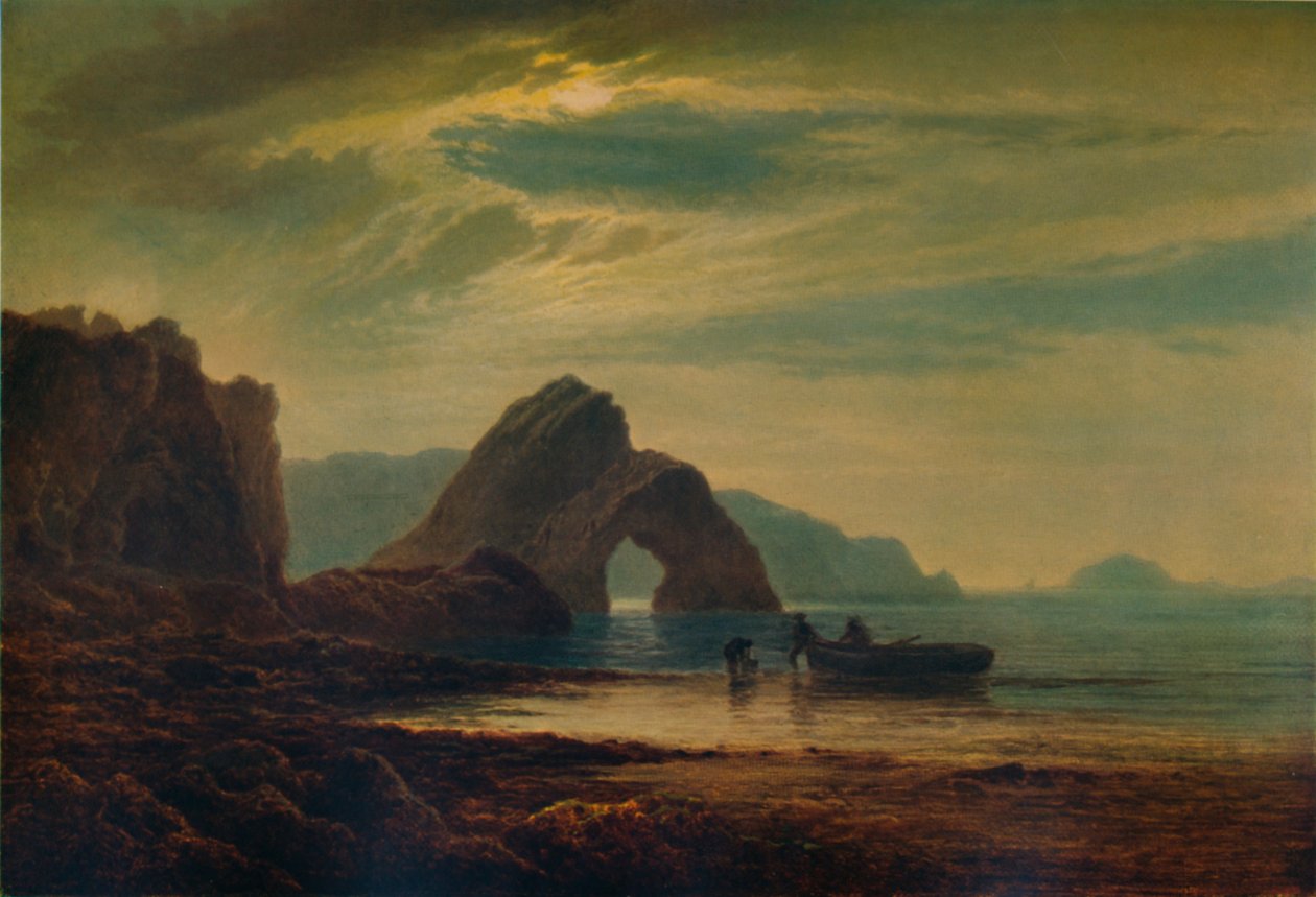 Gilters Point, Tenby, al chiaro di luna, 1872-1874, 1935 da Arthur Gilbert