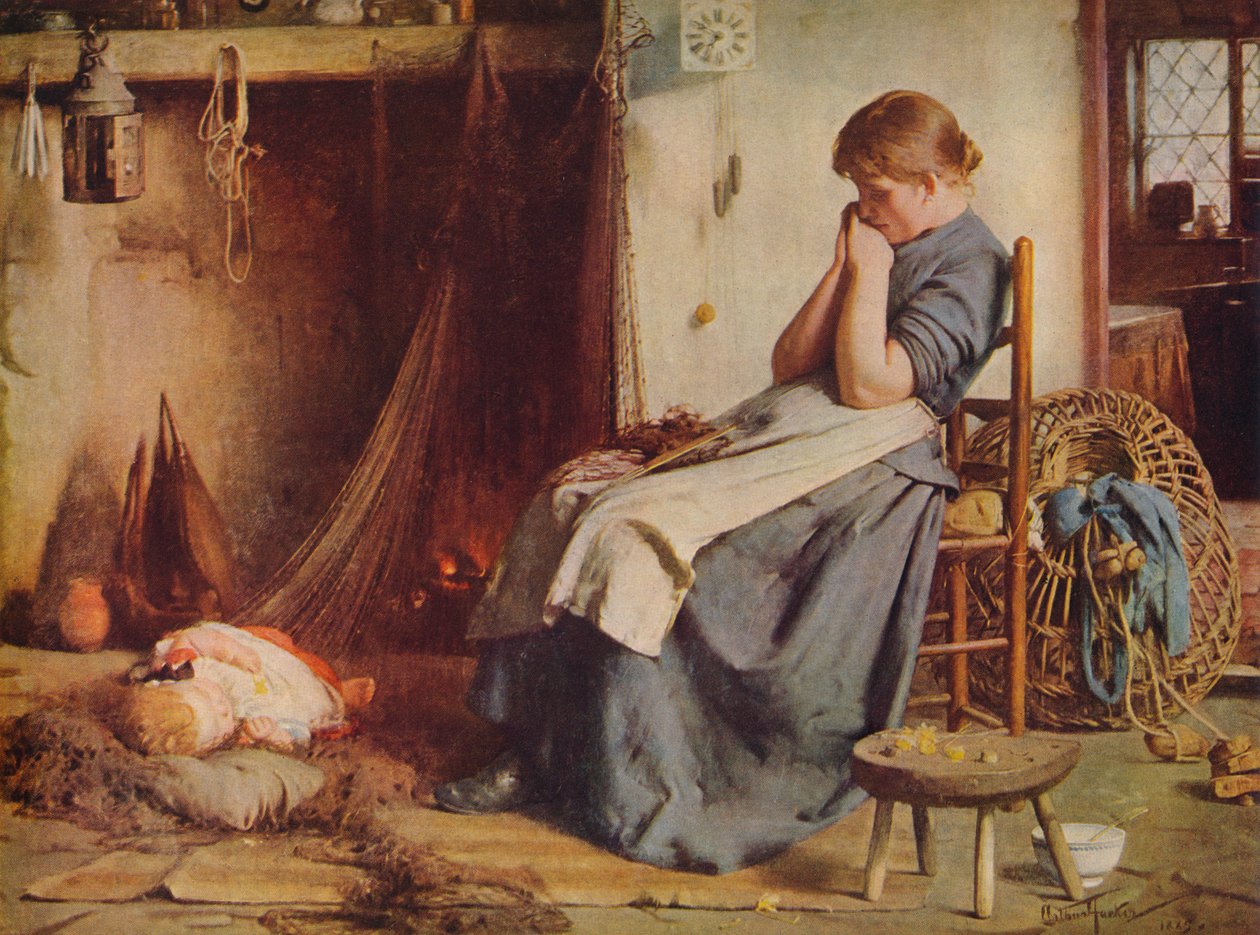 La moglie del pescatore, 1885 c. 1940 da Arthur Hacker
