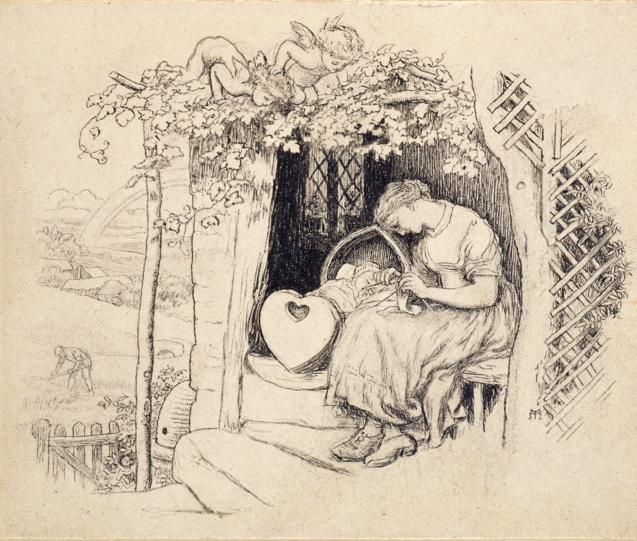 Accanto alla culla da Arthur Hughes