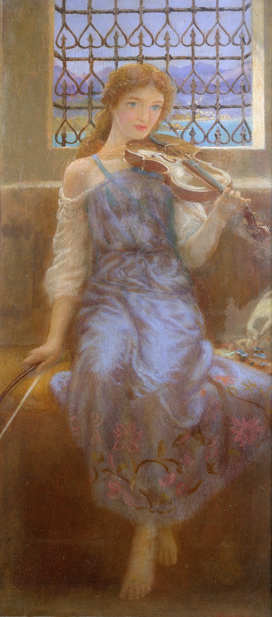 Ragazza con Violino da Arthur Hughes