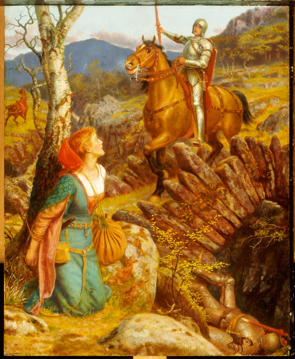 Il rovesciamento del Cavaliere arrugginito da Arthur Hughes