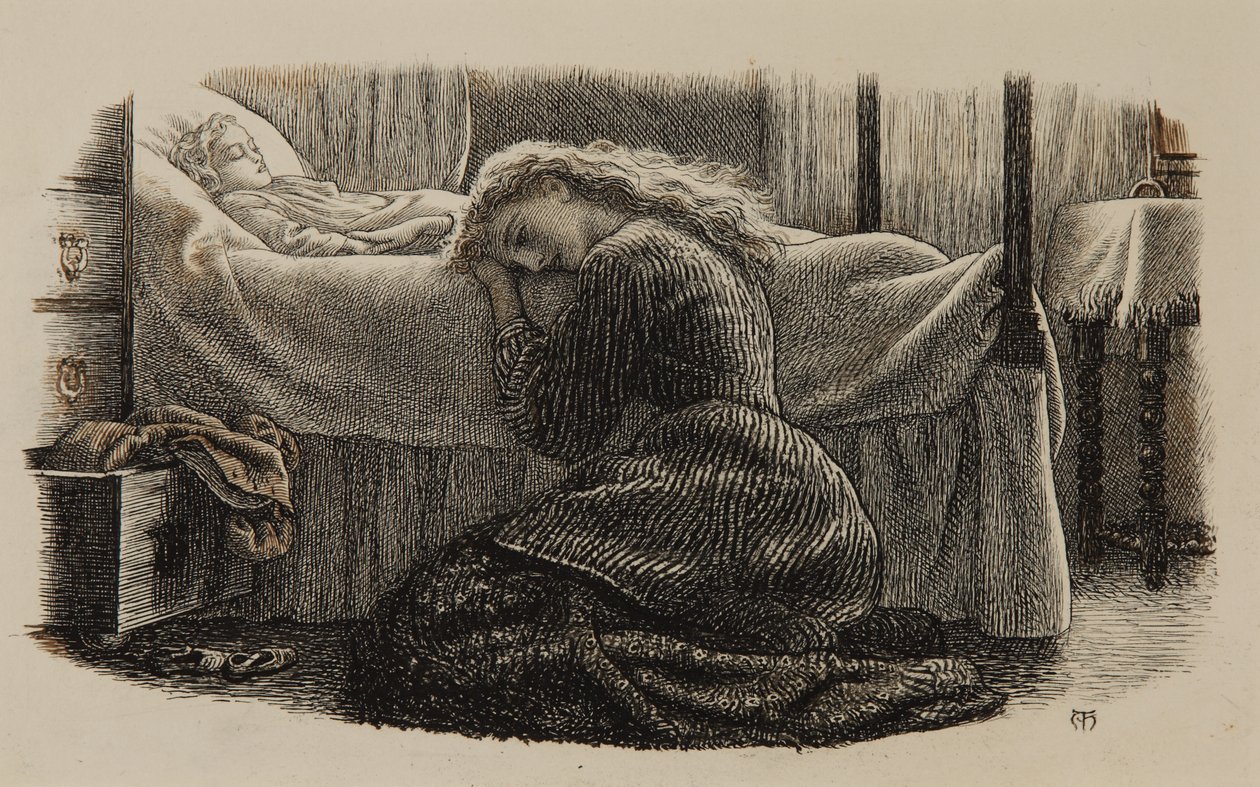 La morte del bambino più giovane, c.1865 da Arthur Hughes