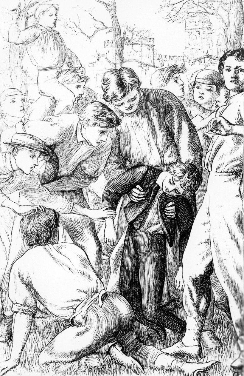 La prima impresa di Tom a calcio, illustrazione da 