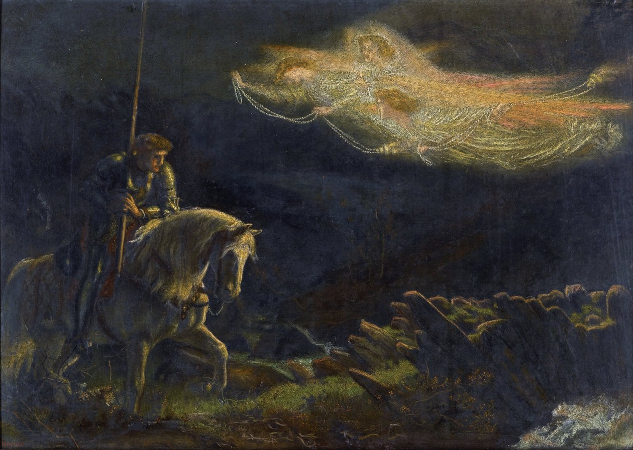Sir Galahad. La ricerca del Santo Graal di Arthur Hughes (1832-1915) da Arthur Hugues