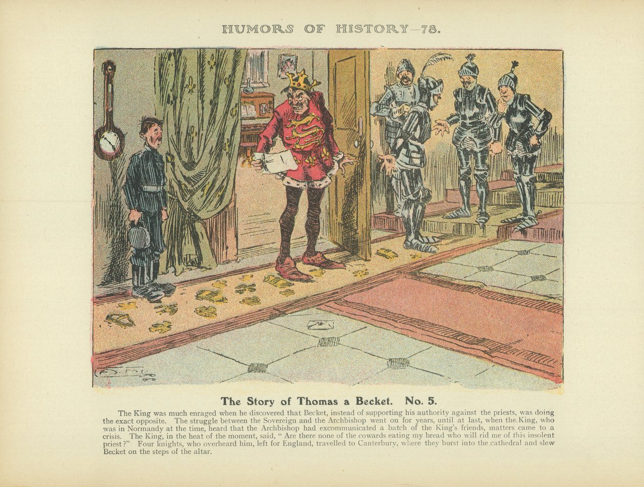 La storia di Tommaso da Becket. No. 5 (litografia a colori) da Arthur Moreland
