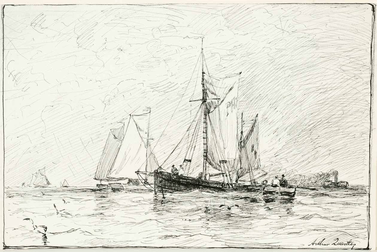Pescherecci al largo di Plymouth, Inghilterra da Arthur Quartley