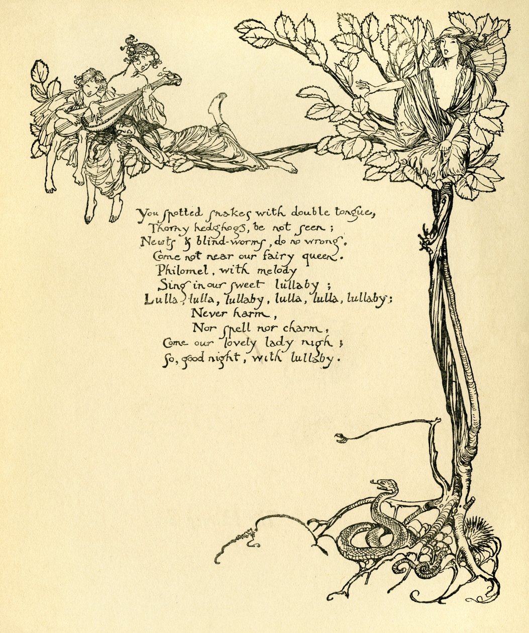 Sogno di una notte di mezza estate da Arthur Rackham