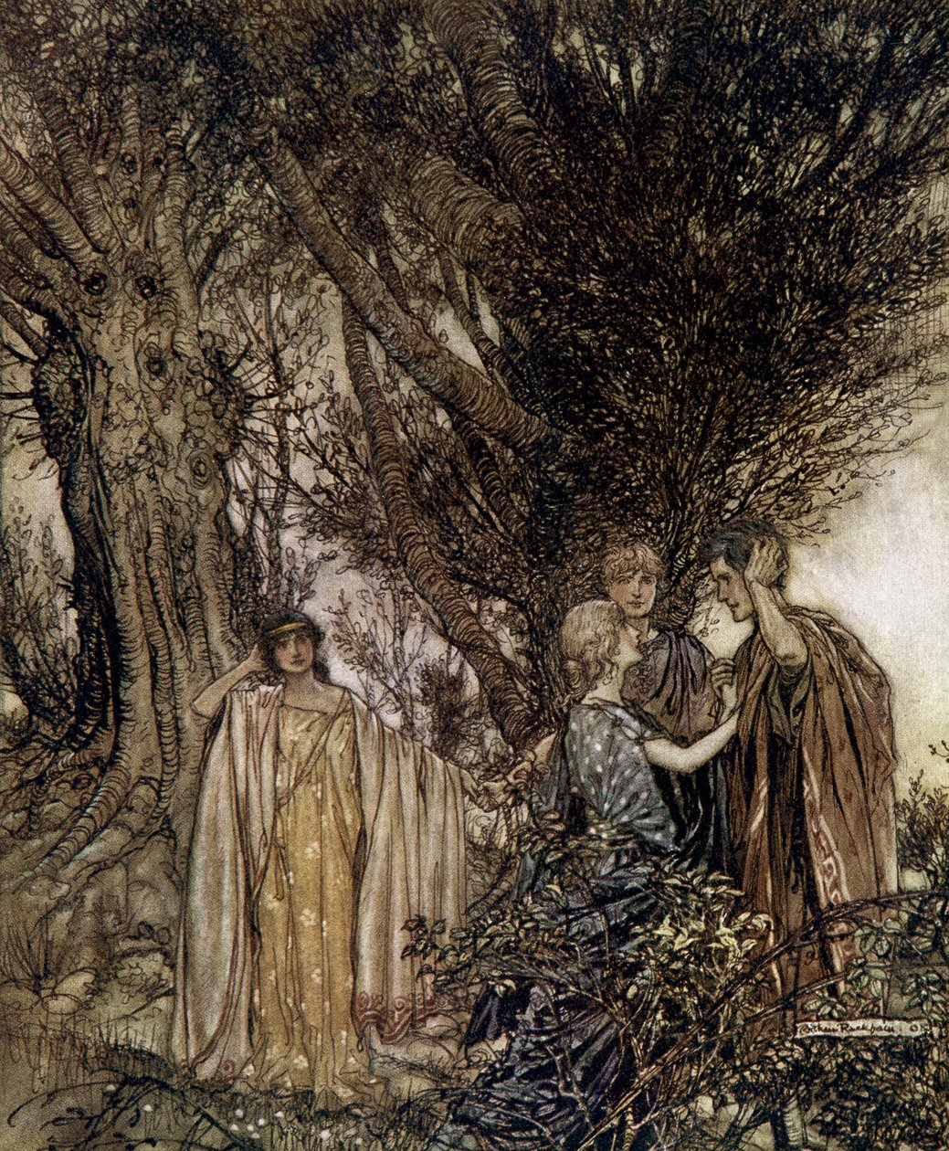 Sogno di una notte di mezza estate da Arthur Rackham