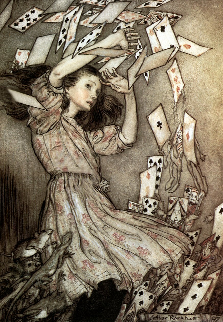 Le avventure di Alice nel Paese delle Meraviglie di Lewis Carroll, illustrazione di Arthur Rackham nel 1907 da Arthur Rackham