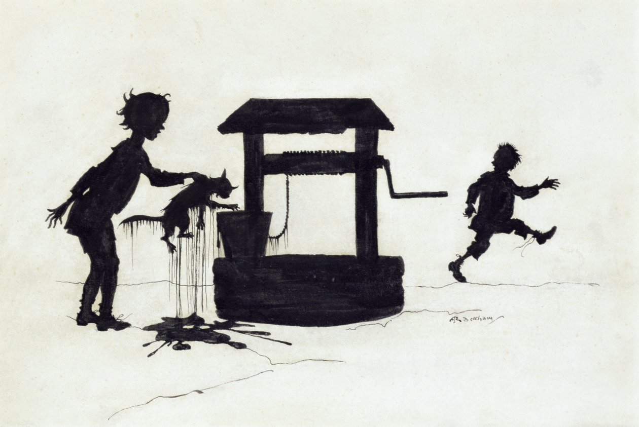 Ding Dong Bell, illustrazione da Mother Goose: The Old Nursery Rhymes, pubblicato 1913 da Arthur Rackham