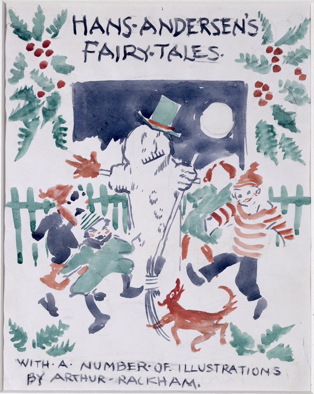 Schizzo di copertina per Le fiabe di Hans Andersen da Arthur Rackham