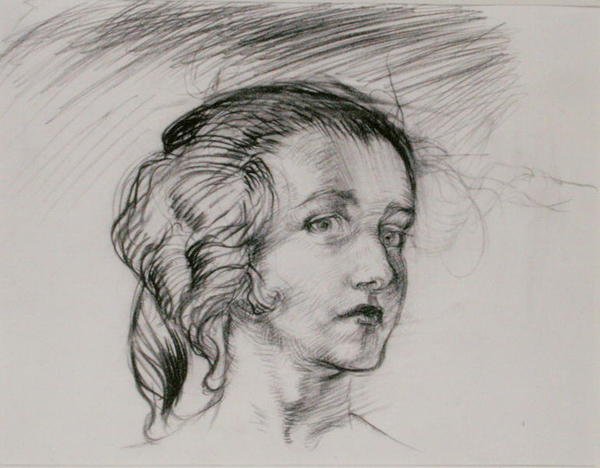 Testa di ragazza da Arthur Rackham