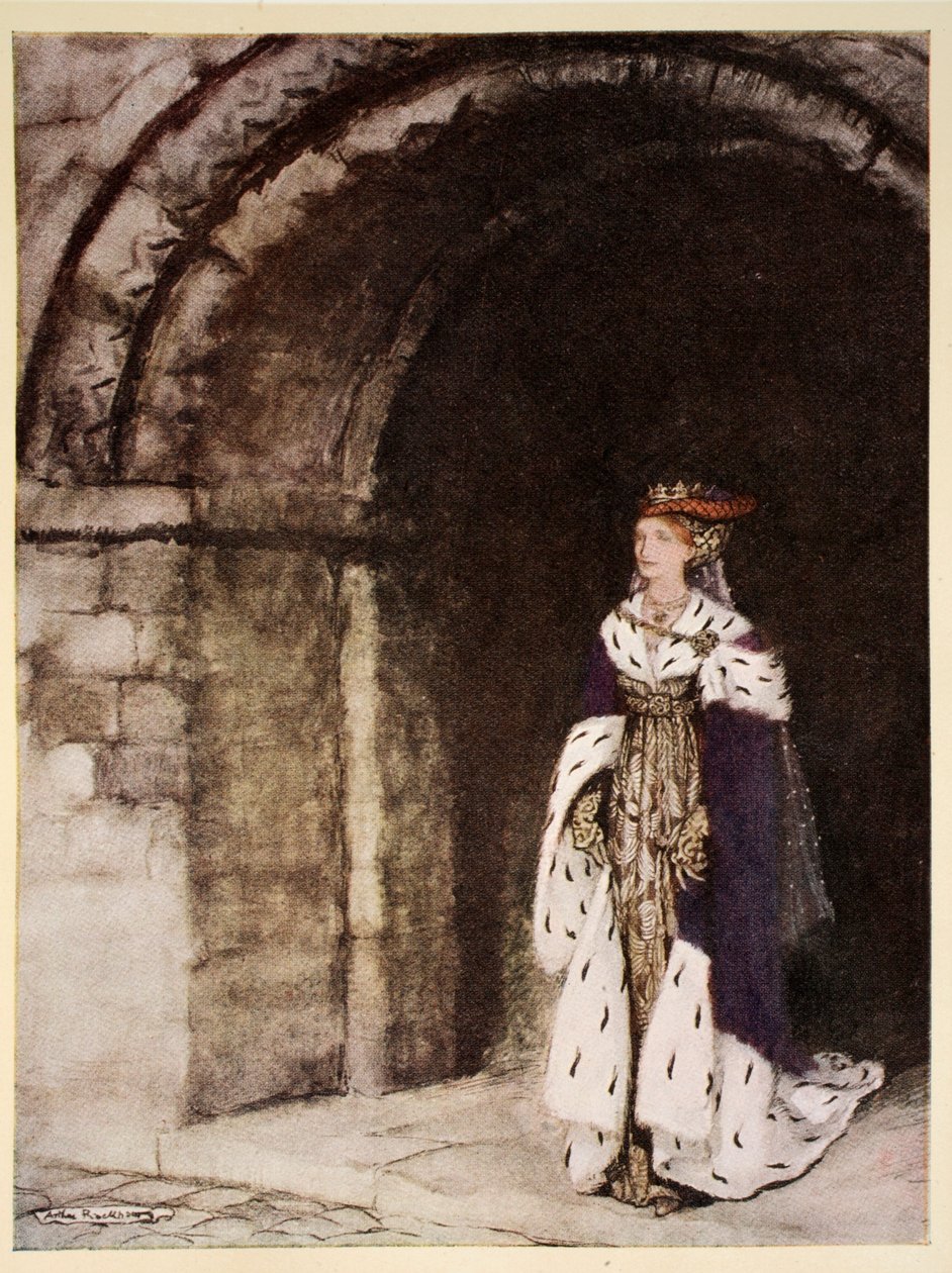 Come Dame Lionesse uscì vestita come una principessa, illustrazione da 