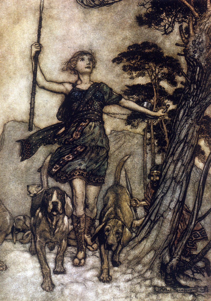 Illustrazione di Arthur Rackham per Il Sogno di una Notte di Mezza Estate di William Shakespeare da Arthur Rackham