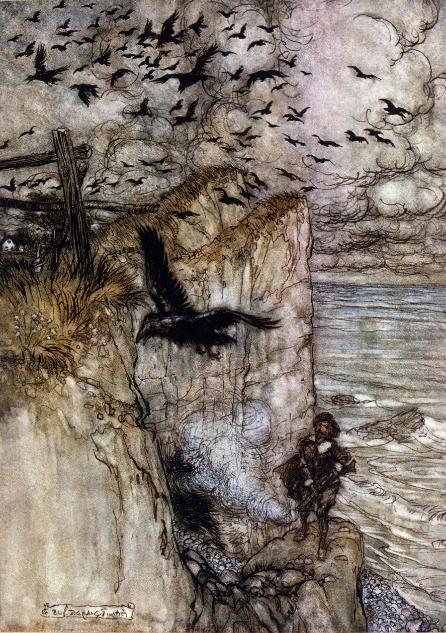 Illustrazione di Arthur Rackham per Il sogno di una notte di mezza estate di William Shakespeare da Arthur Rackham