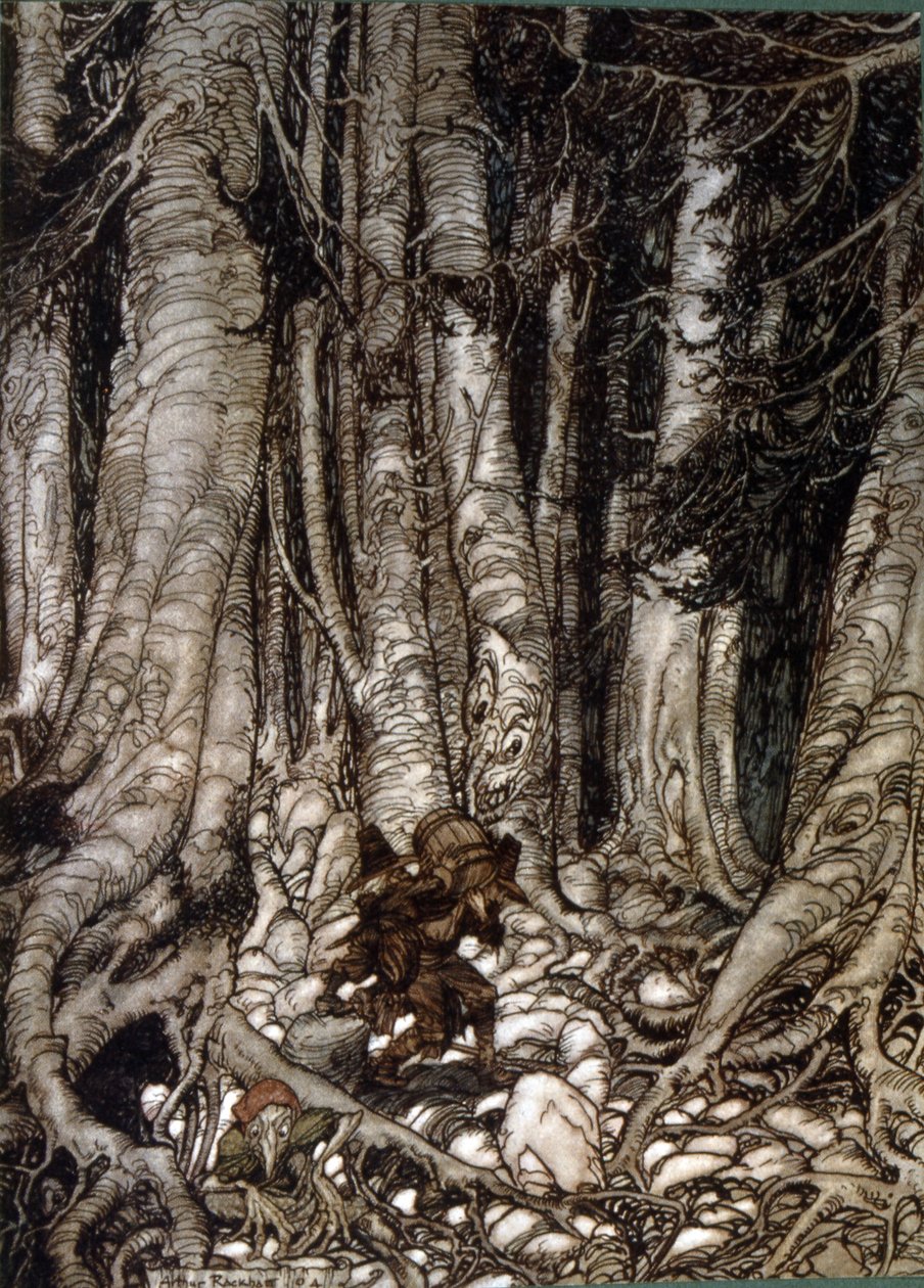 Illustrazione di Arthur Rakham di Rip Van Winkle, una storia breve dell