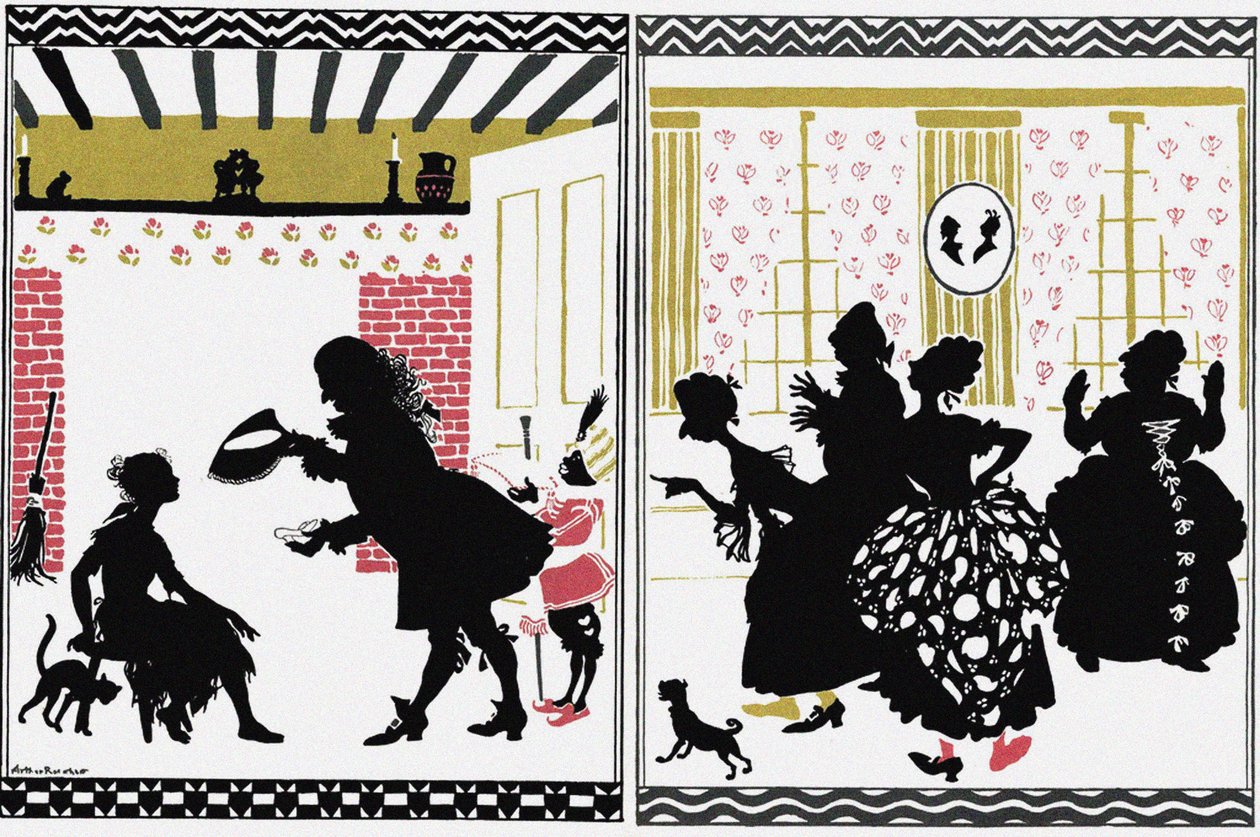 Illustrazione per la fiaba Cenerentola da Arthur Rackham