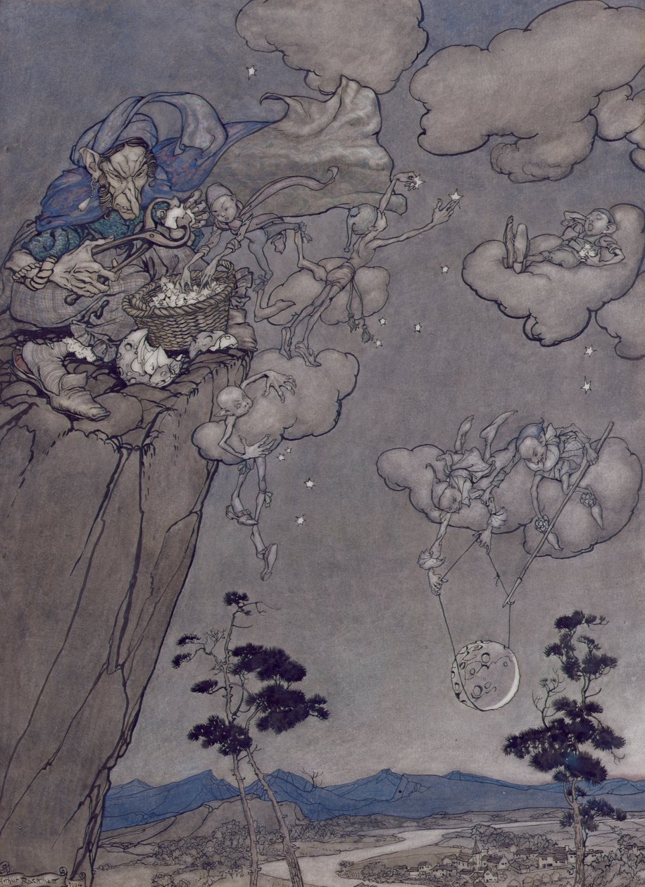 Illustrazione da Rip Van Winkle di Washington Irving, 1904 da Arthur Rackham