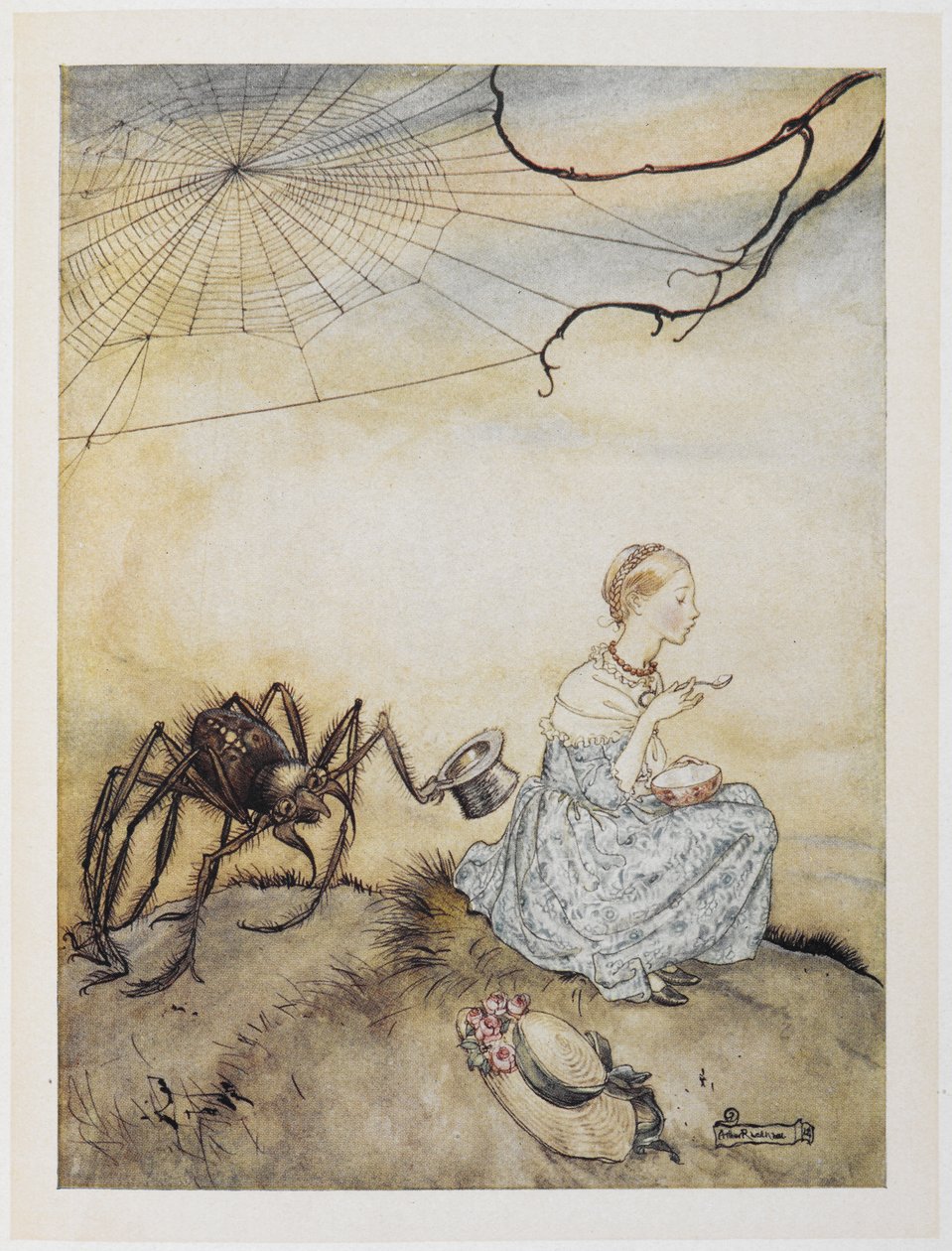 Piccola Miss Muffet da Arthur Rackham