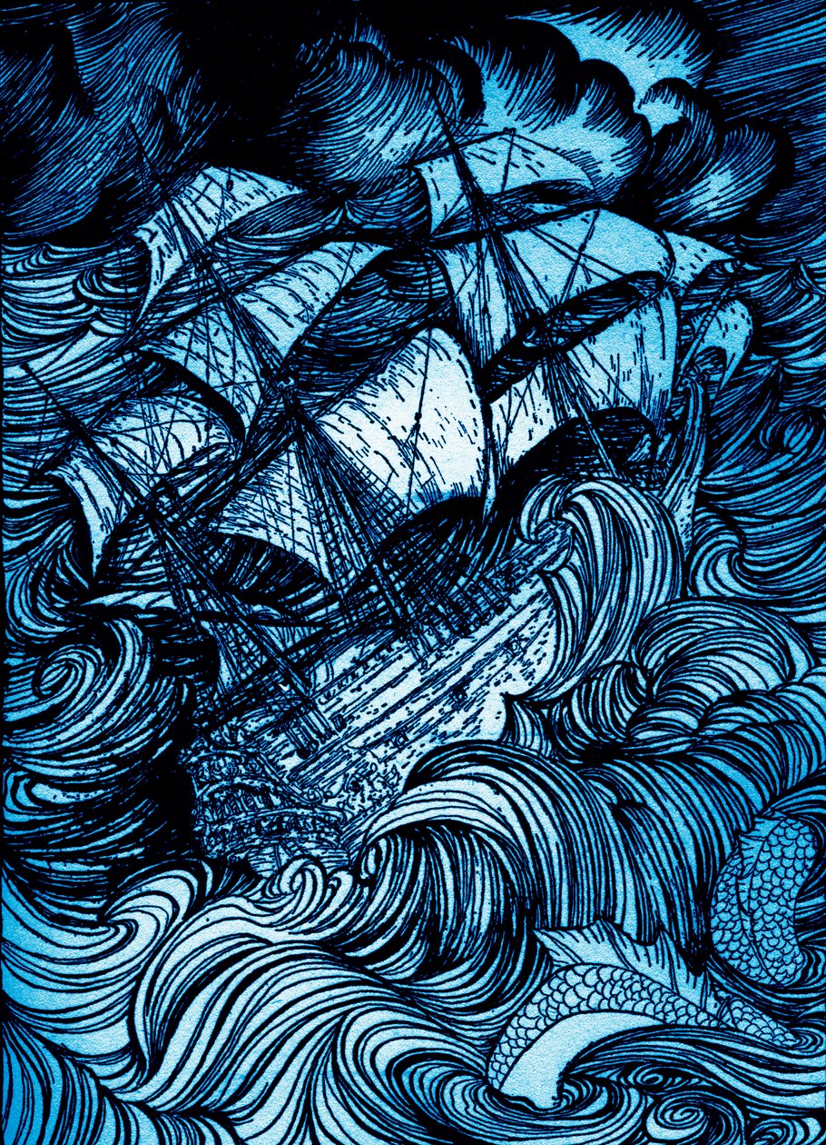 Manoscritto trovato in una bottiglia di Edgar Allan Poe da Arthur Rackham