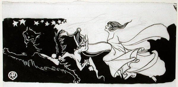 Frolics al chiaro di luna da Arthur Rackham